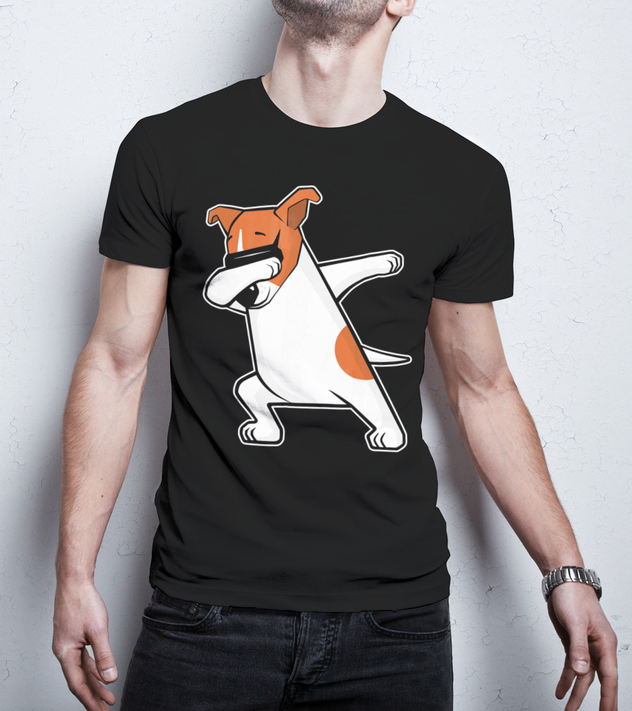 Jack Russell Dog Doing The Dab Dance Funny Cute T-Shirt