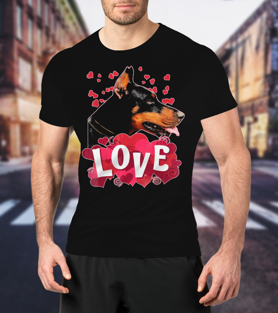 LOVE Doberman Pincher Dog T-Shirt