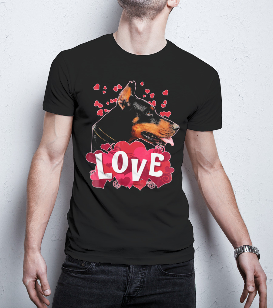 LOVE Doberman Pincher Dog T-Shirt