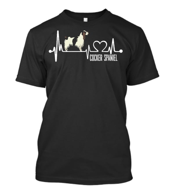 Cocker Spaniel Love Heartbeat T-Shirt