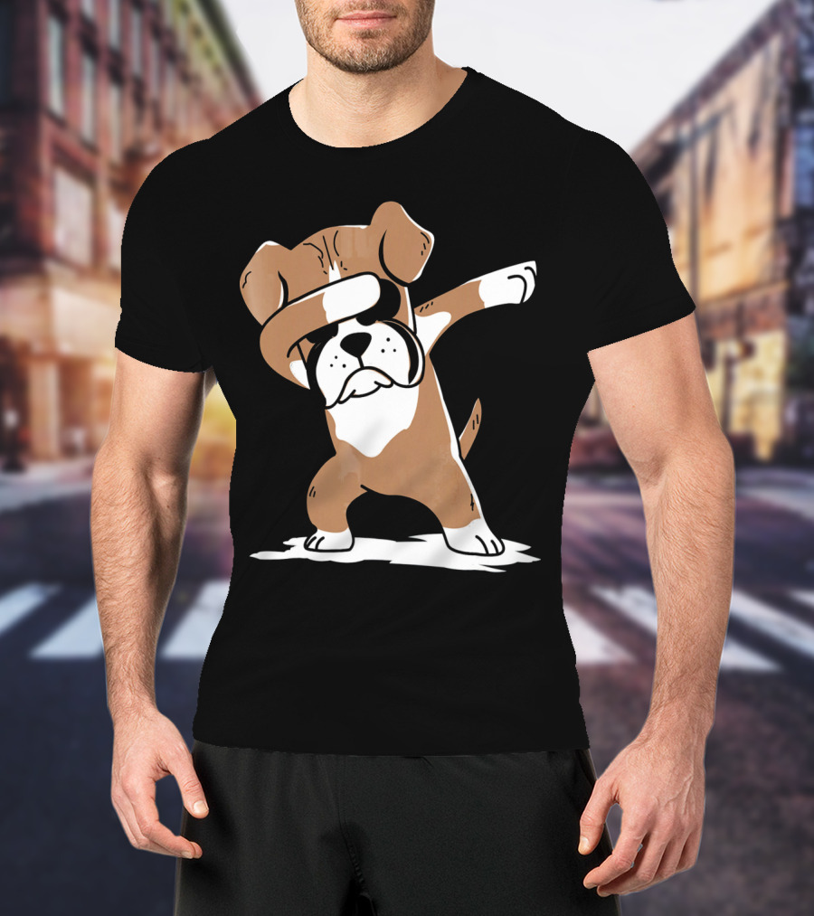 Funny Boxer Dog Dabbing T-Shirt