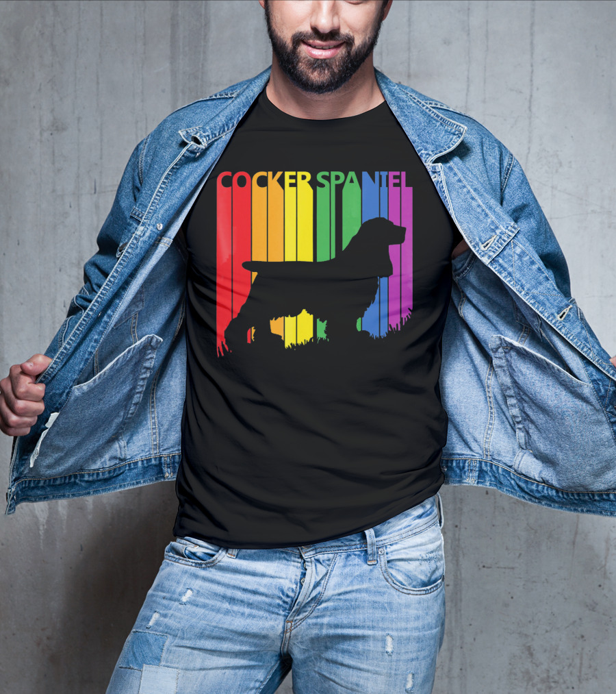 Cocker Spaniel Rainbow T-Shirt