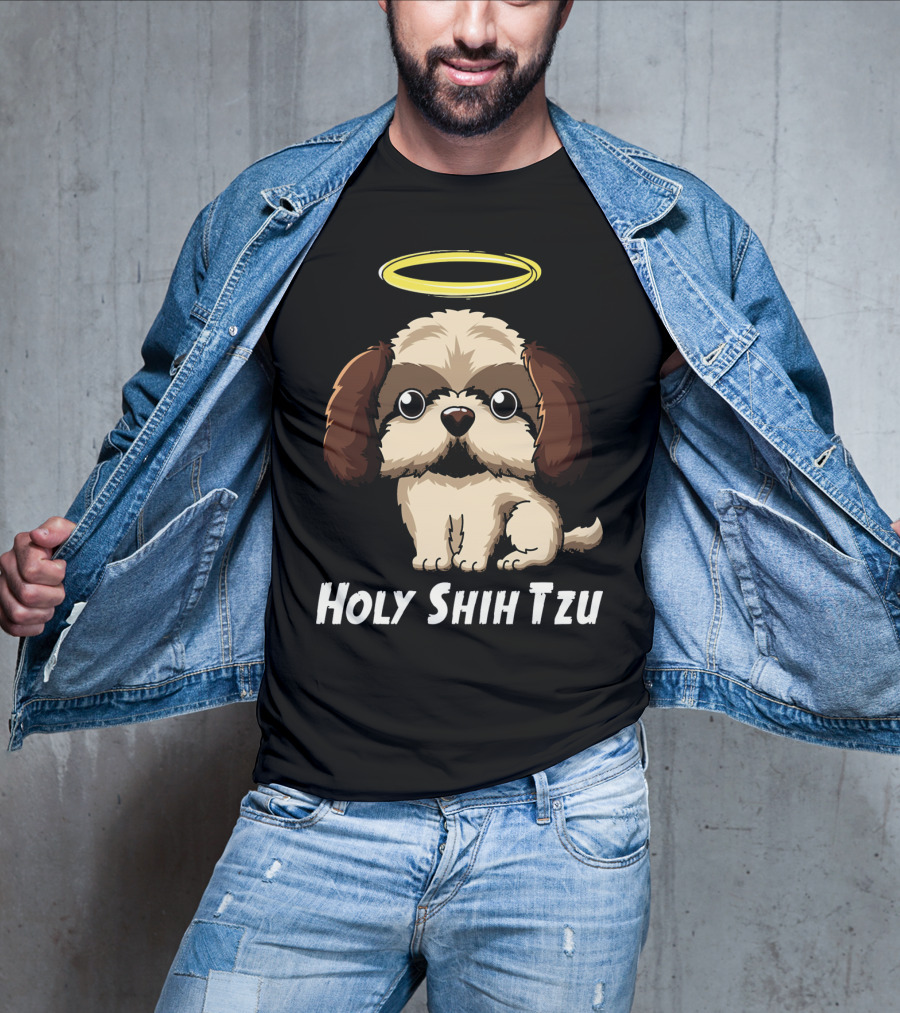 Holy Shih Tzu Funny Dog Owner Halo T-Shirt