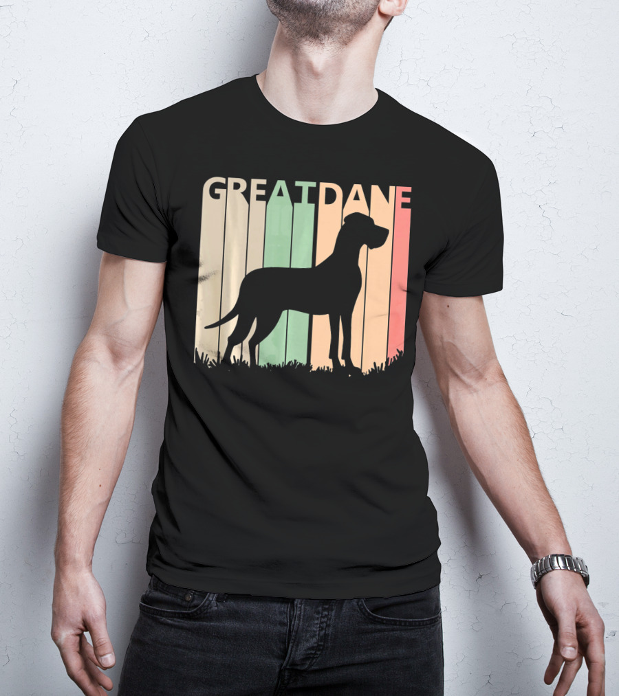 Great Dane Valentine Vintage Silhouette For Him T-Shirt