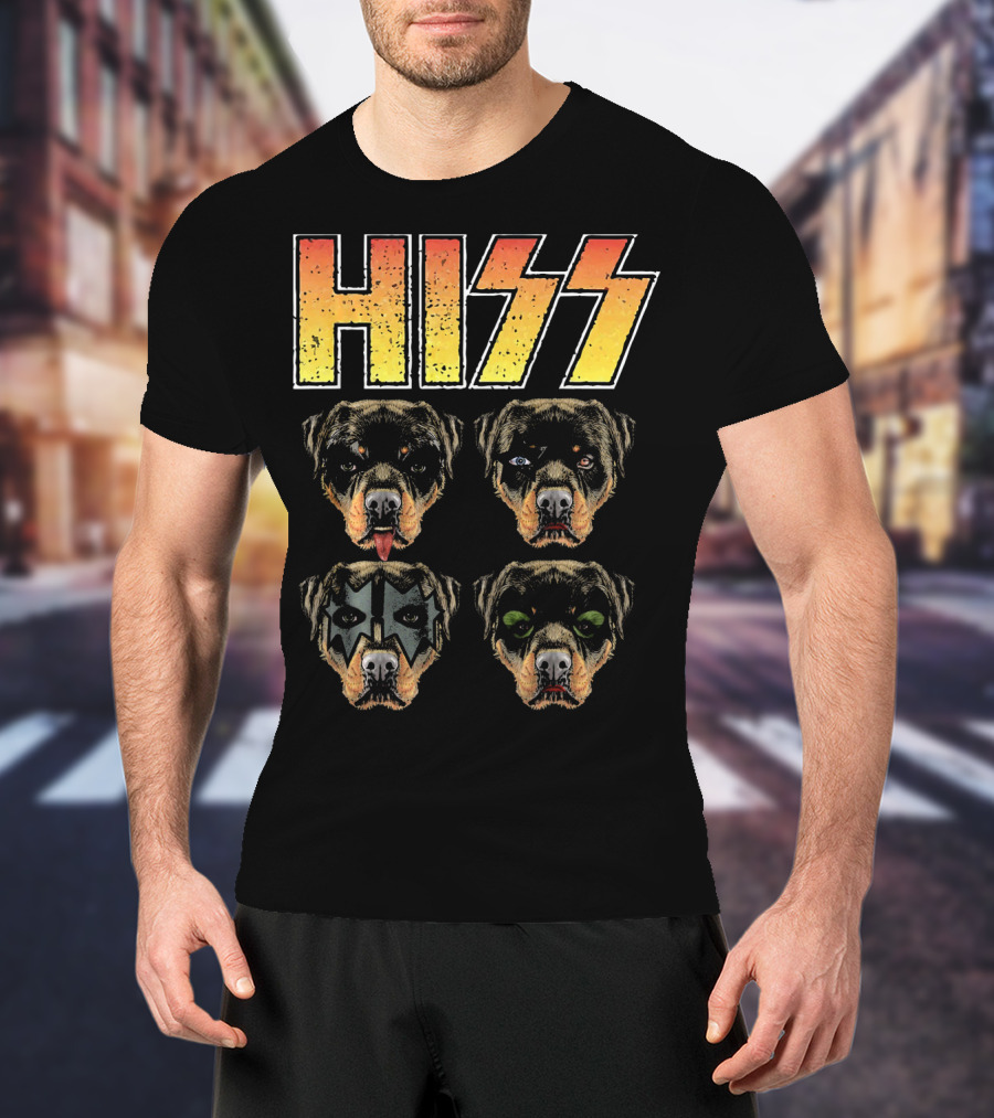 Hiss Rottweiler Rott Rottie Rockin' Faces T-Shirt