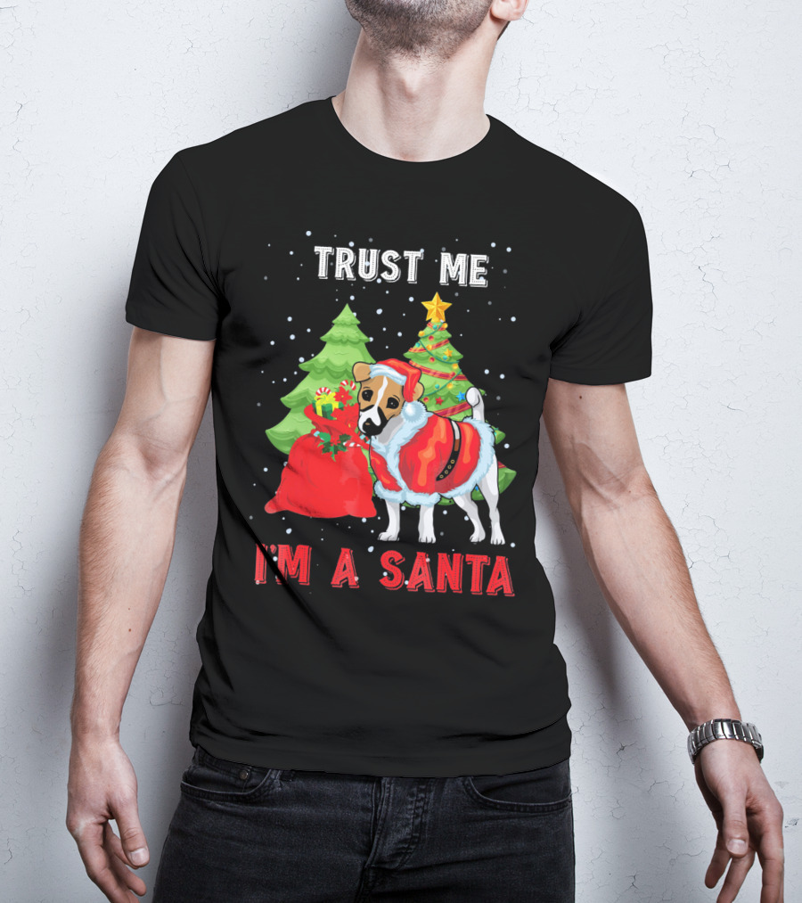Trust Me I'm A Santa Jack Russell Dog Christmas Holiday T-Shirt