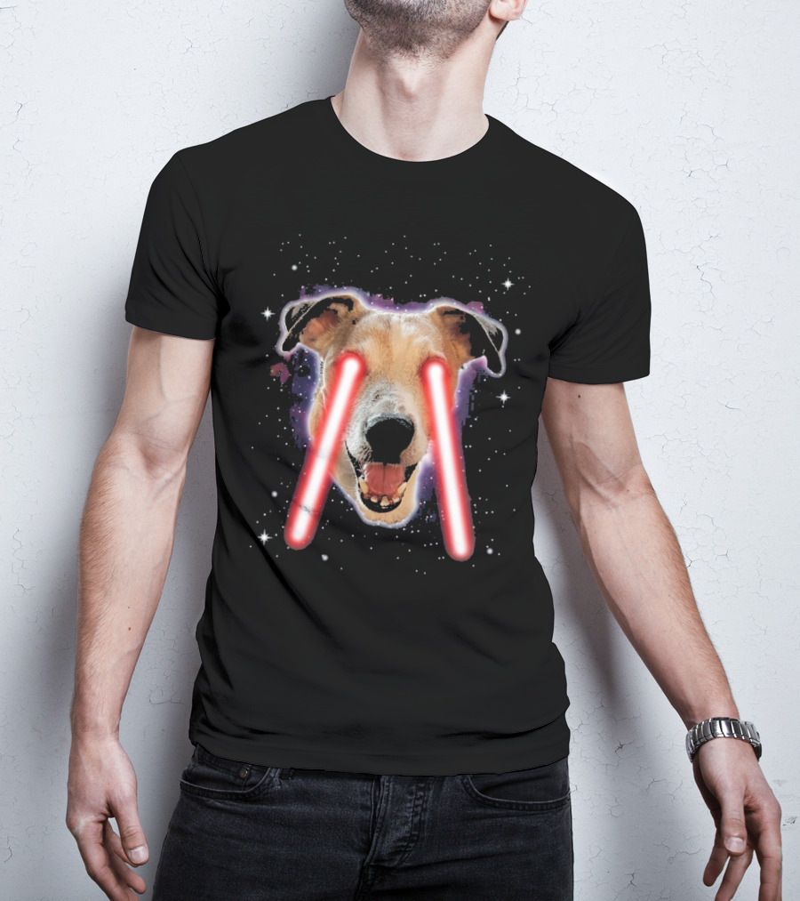 Jack Russell Terrier Laser Eyes Space Dog Astronaut T-Shirt