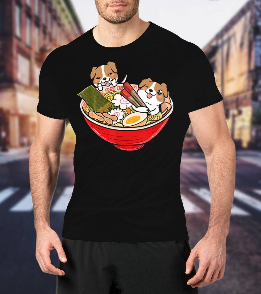 Jack Russell Terrier In Japanese Ramen Kawaii T-Shirt