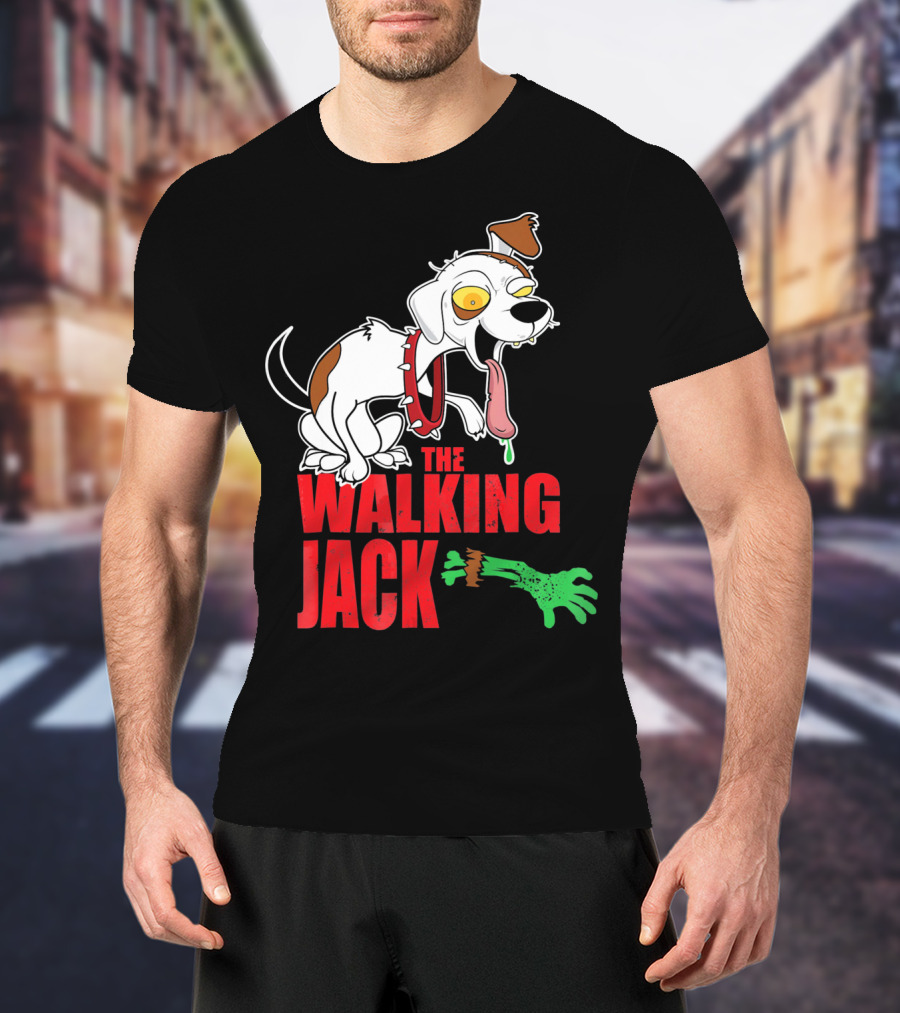 The Walking Jack Russell Terrier Zombie Hall T-Shirt