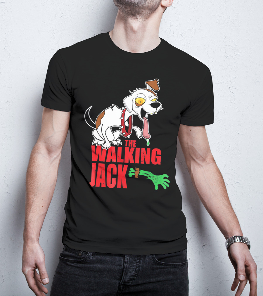 The Walking Jack Russell Terrier Zombie Hall T-Shirt