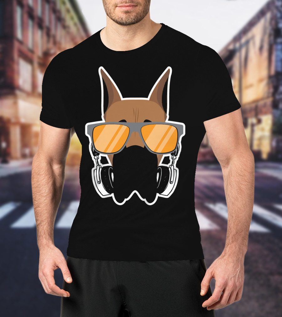 DJ Great Dane With Headphones And Sunglasses T-Shirt