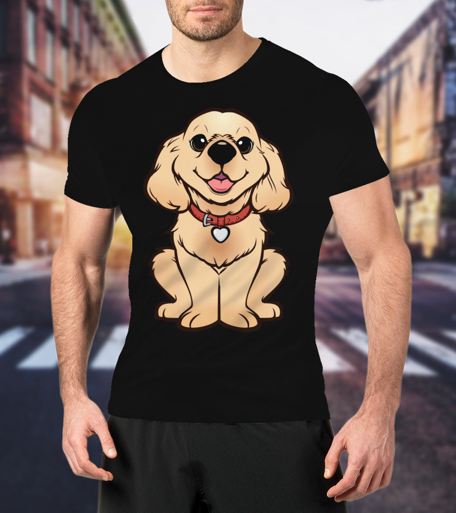 Cockapoo Retriever Cocker Dog Cartoon T-Shirt
