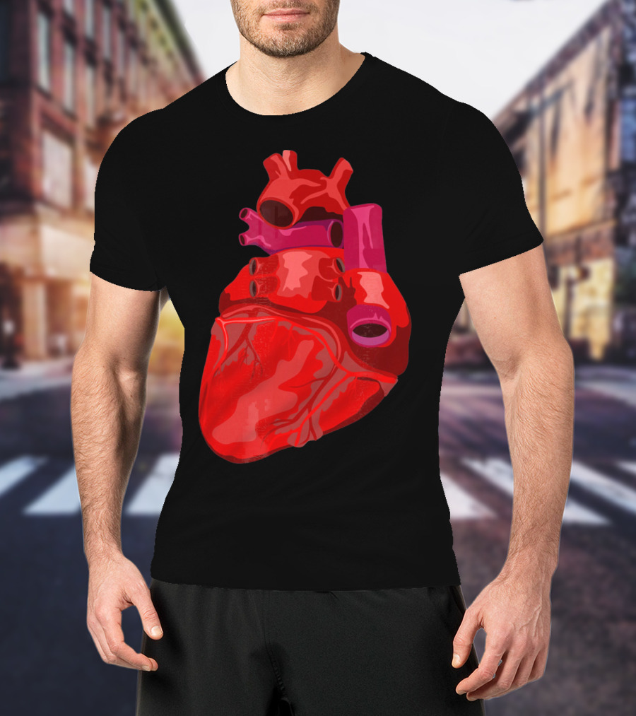 Anatomical Heart Funny Valentines Day Red Heart T-Shirt