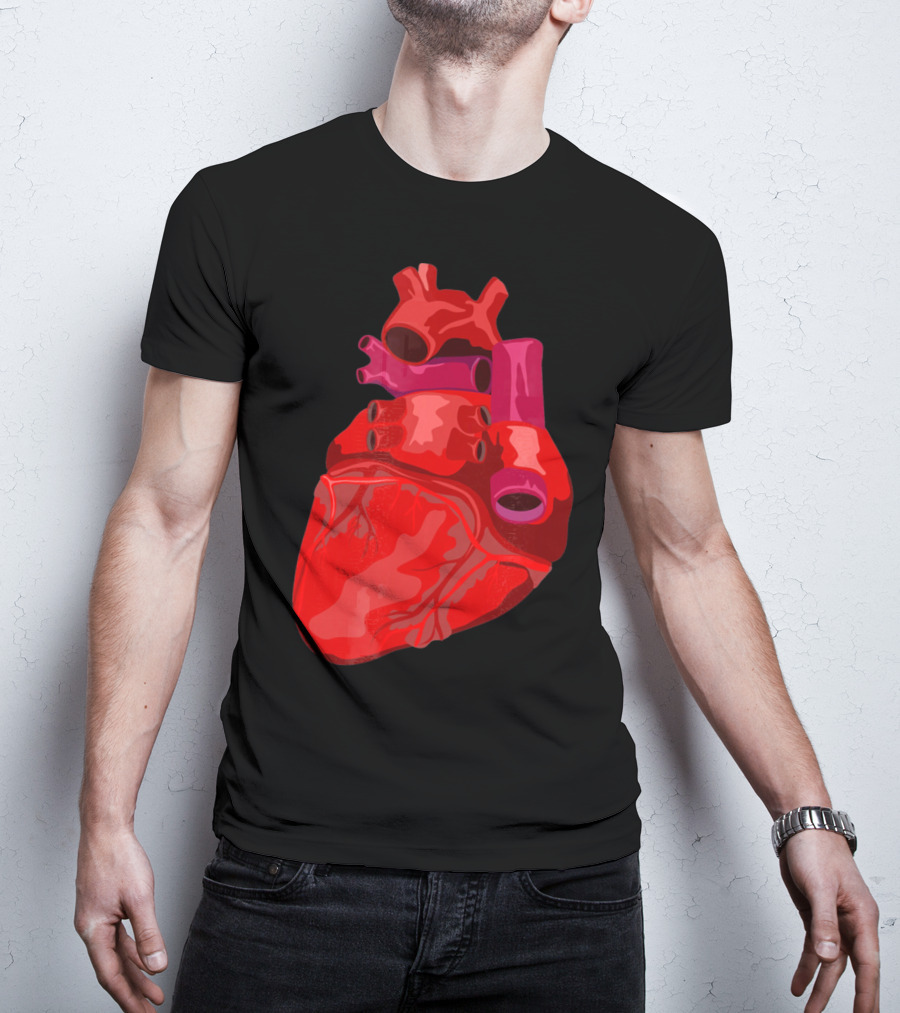 Anatomical Heart Funny Valentines Day Red Heart T-Shirt
