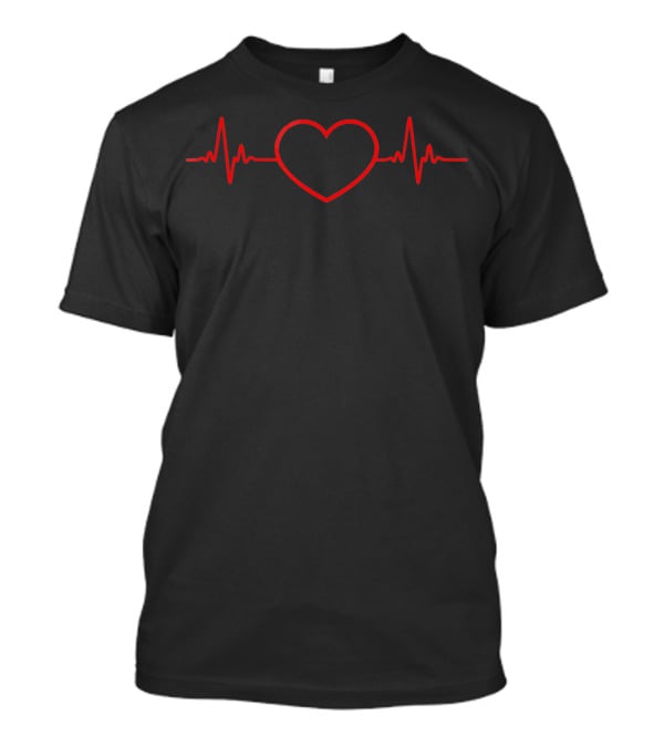 Heartbeat Anatomical Heart Valentines Day T-Shirt