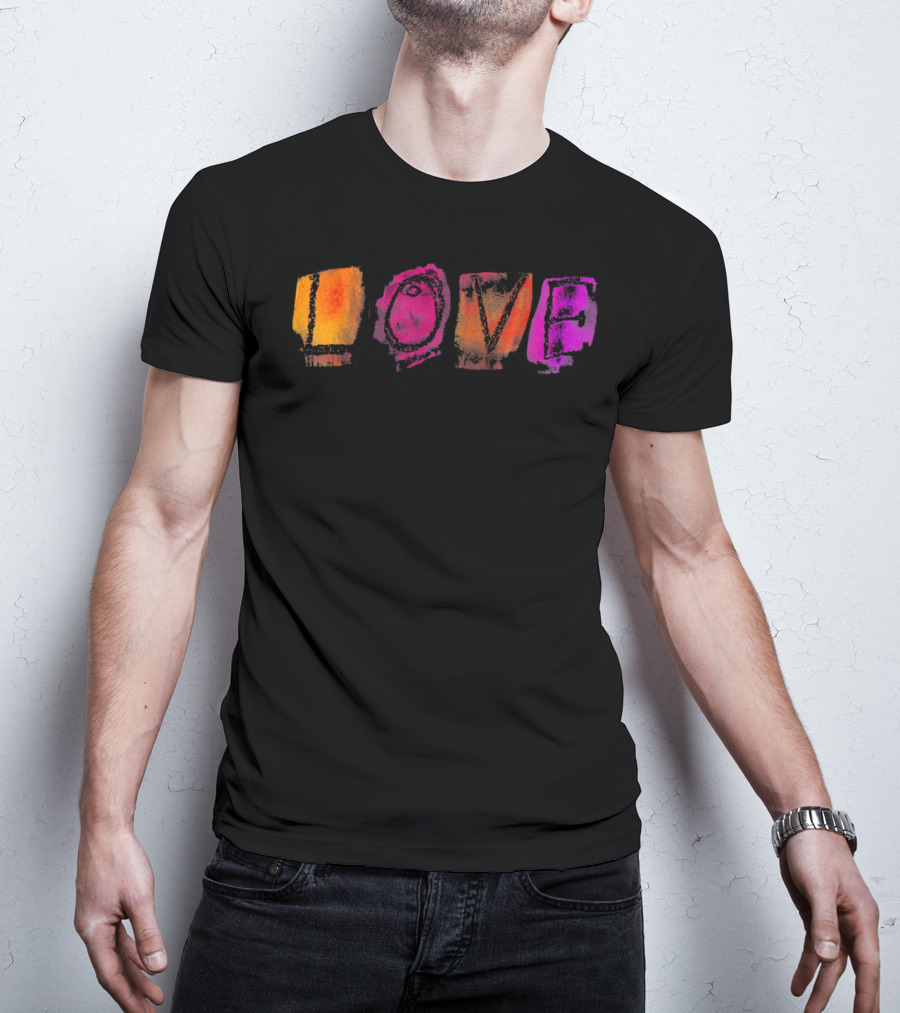 Love Colorful Watercolor Block Style Vibrant Letters T-Shirt