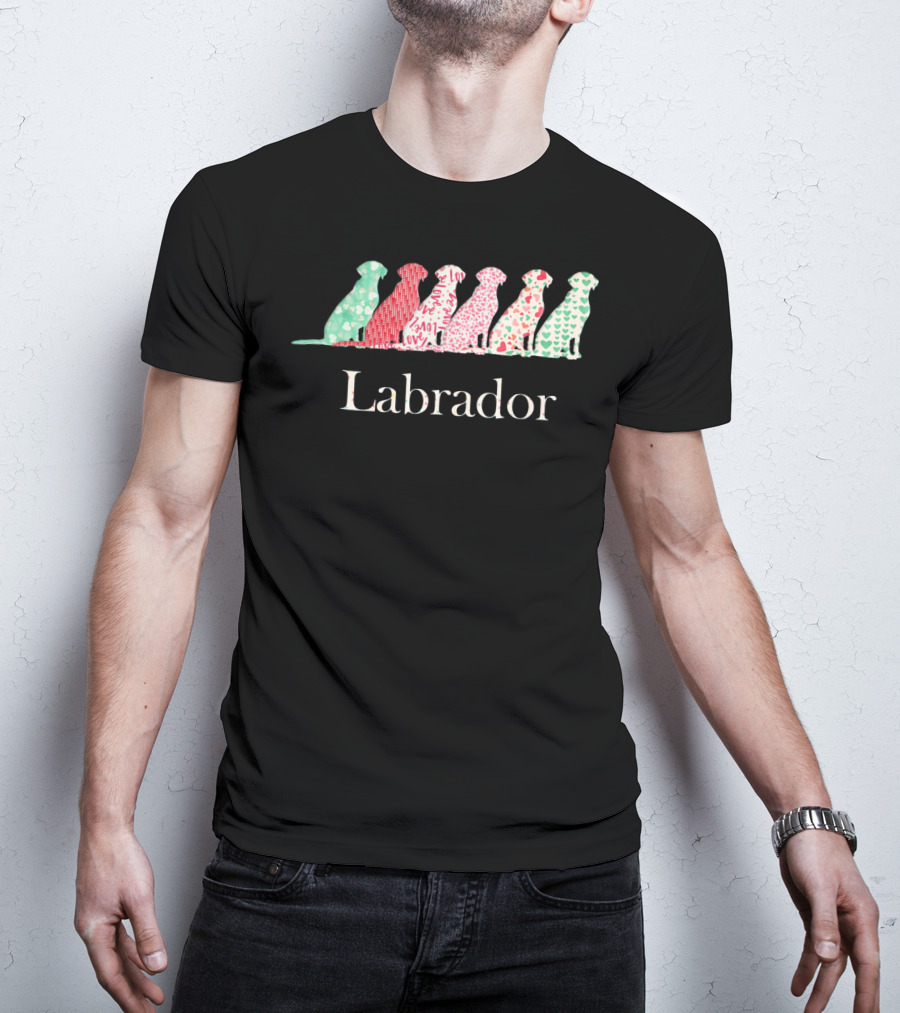 Labrador Love Hearts Valentine's Day Labrador Retriever T-Shirt