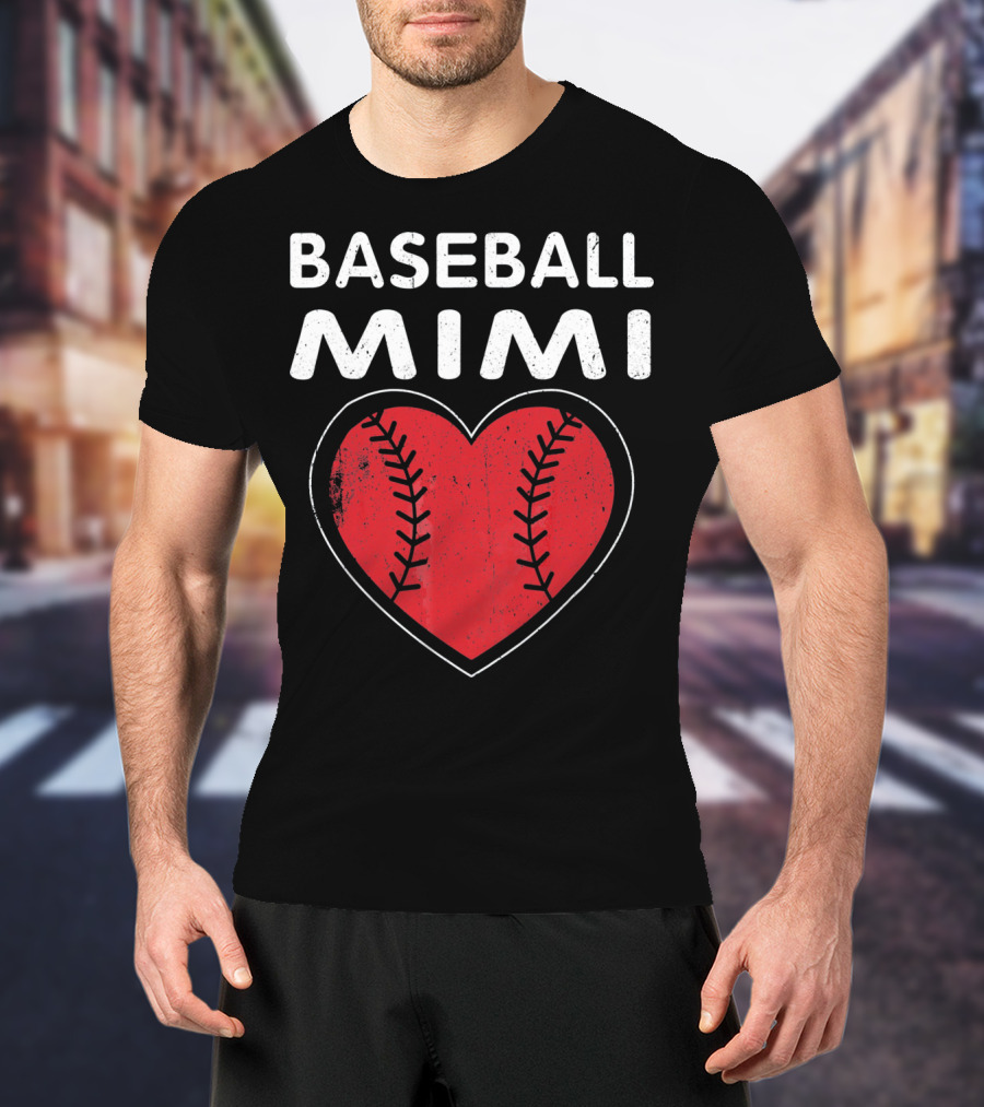 Baseball Mimi Heart Valentine T-Shirt