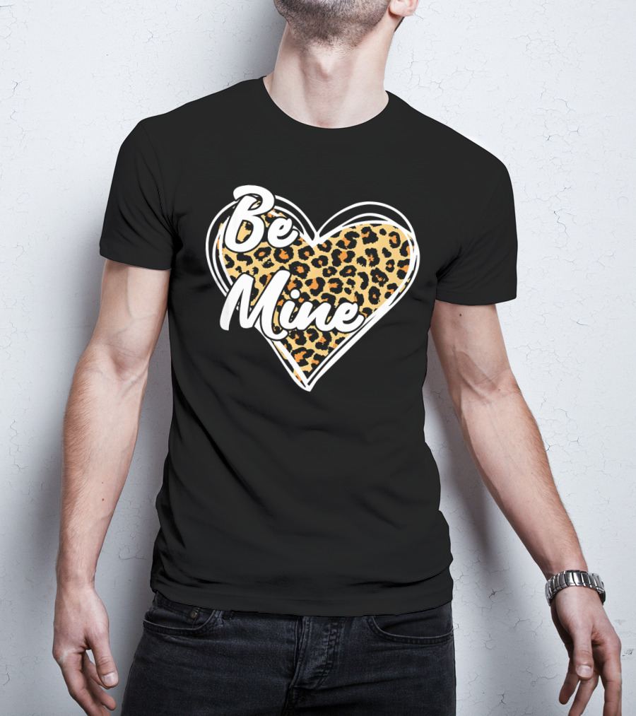 Be Mine Leopard Heart T-Shirt