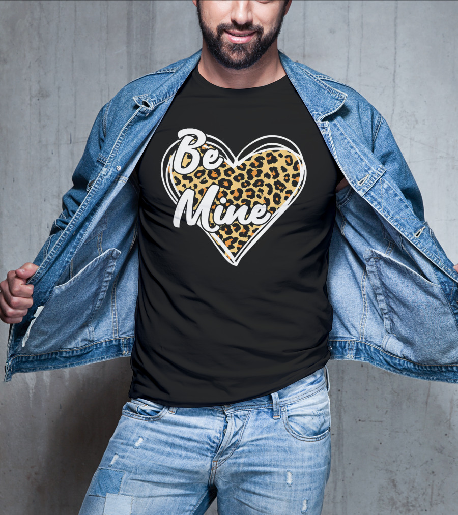 Be Mine Leopard Heart T-Shirt