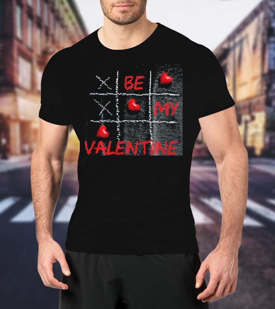 Be My Valentine Tic Tac Toe Hearts T-Shirt