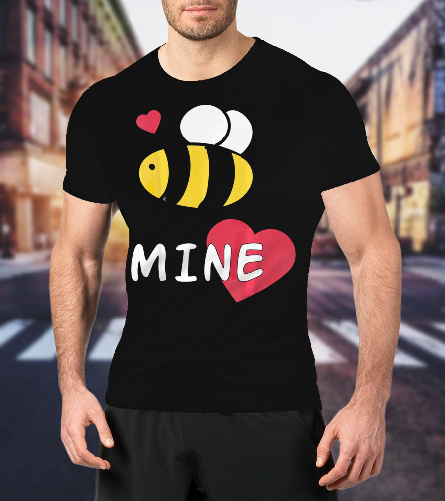 Bee Mine Valentine's Day Puns With Hearts T-Shirt
