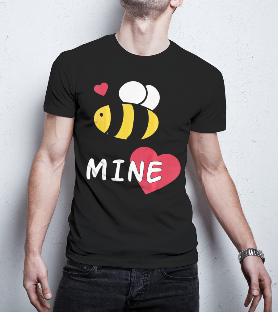 Bee Mine Valentine's Day Puns With Hearts T-Shirt