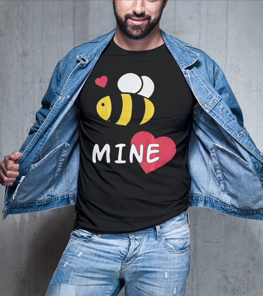 Bee Mine Valentine's Day Puns With Hearts T-Shirt