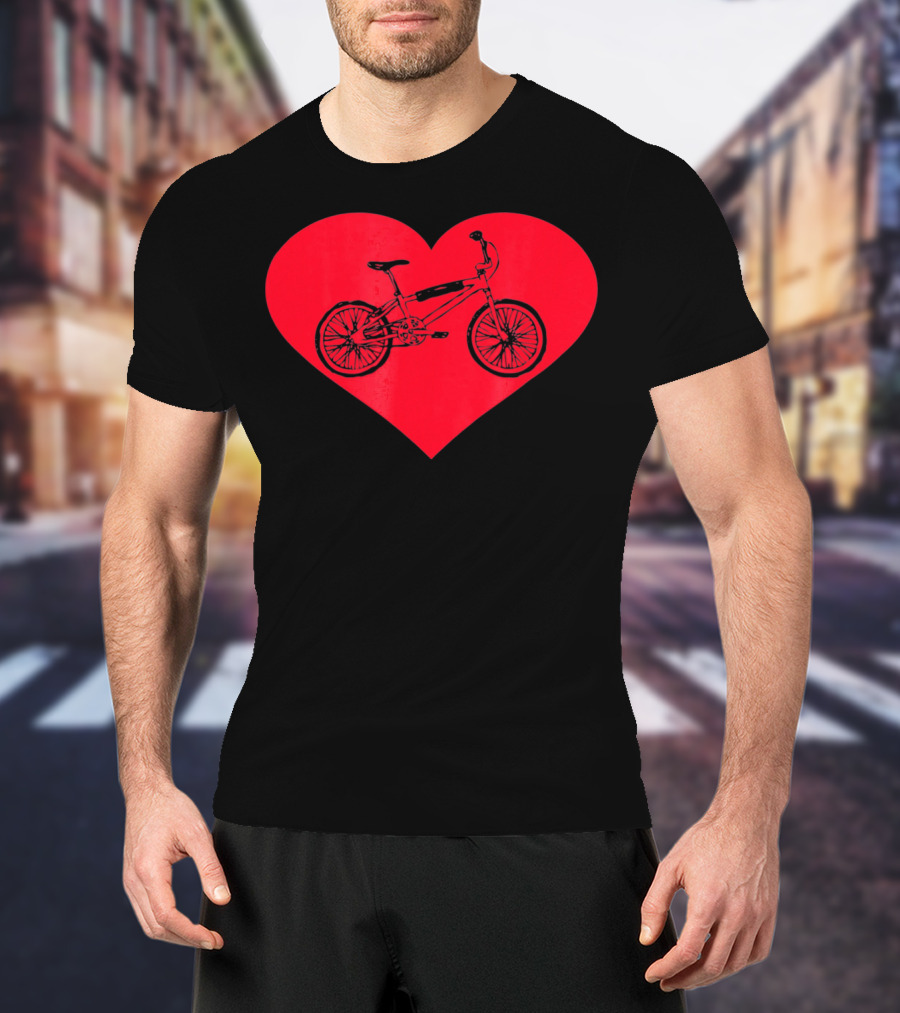 Bicycle In Red Heart Valentine T-Shirt