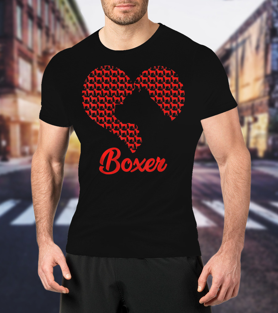 Boxer Heart Valentine Love Boxer T-Shirt