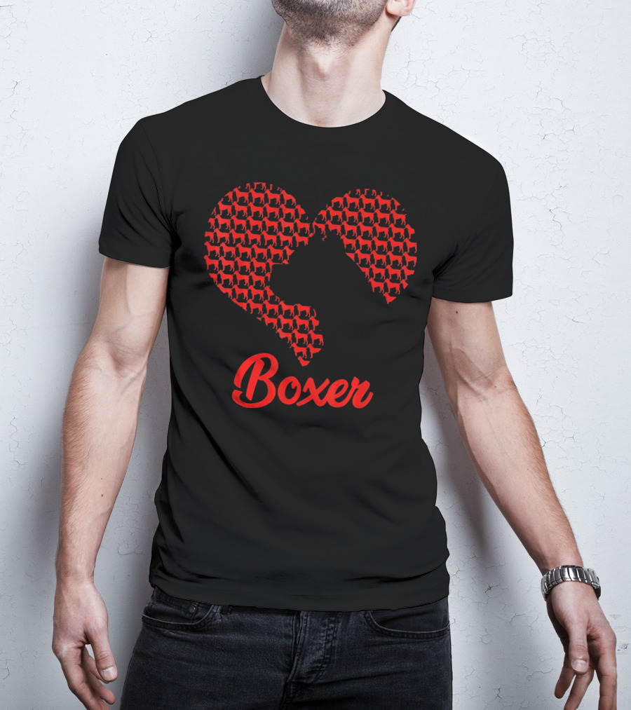 Boxer Heart Valentine Love Boxer T-Shirt