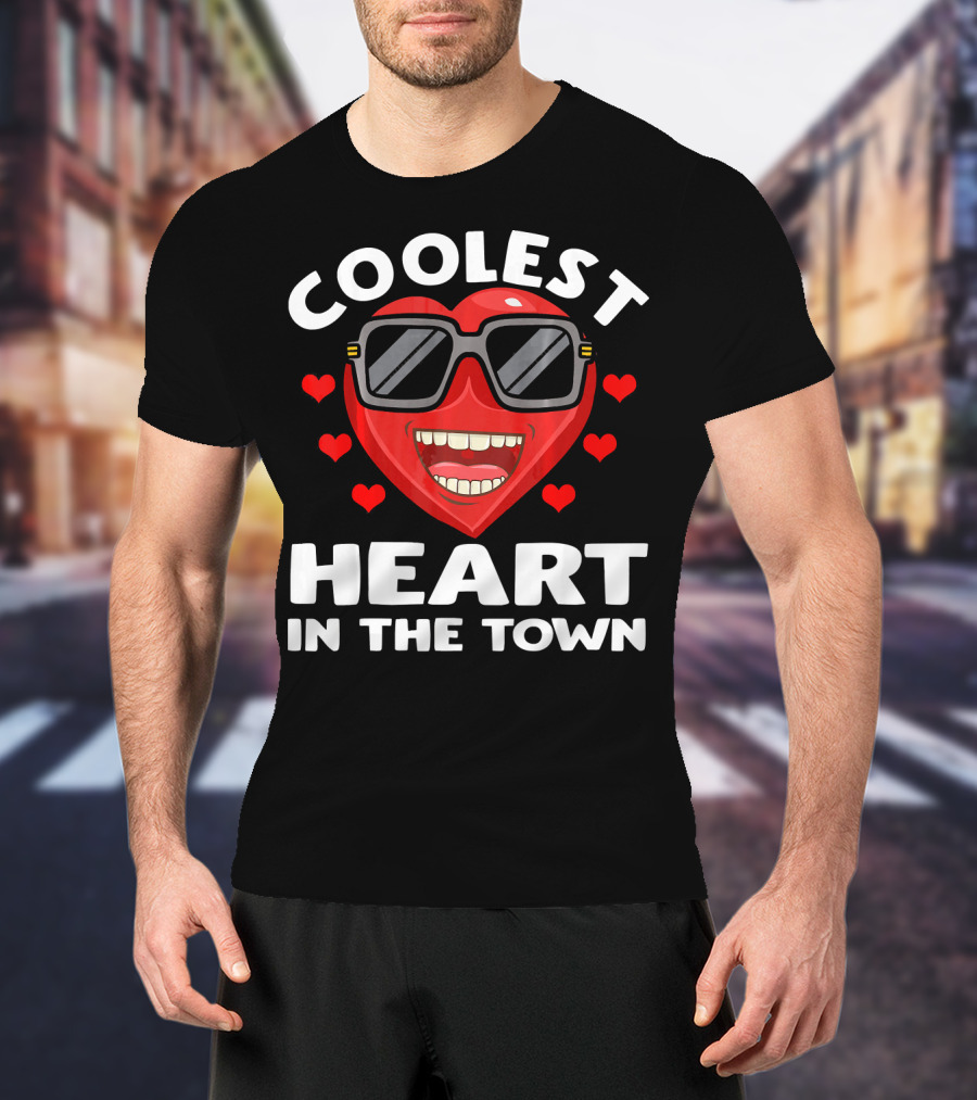 Coolest Heart In The Town Valentine's Boys T-Shirt