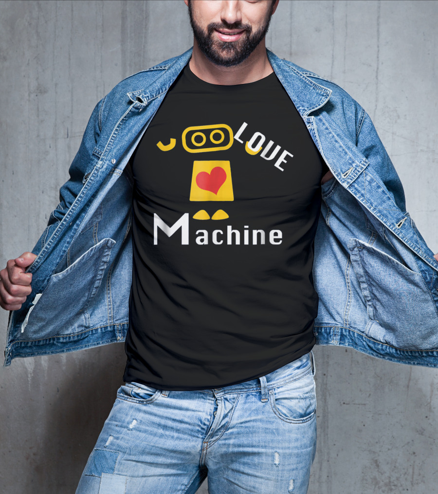 Boys Valentines Day Red Robot Love Machine T-Shirt