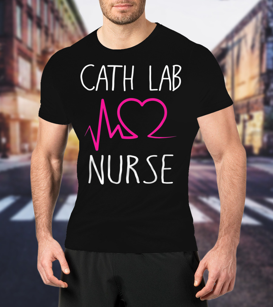 Cath Lab Nurse Heartbeat Love Pulse T-Shirt