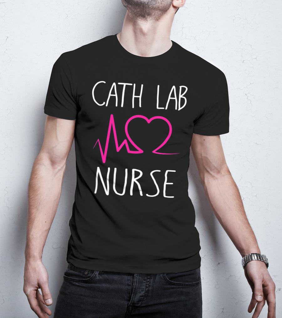 Cath Lab Nurse Heartbeat Love Pulse T-Shirt