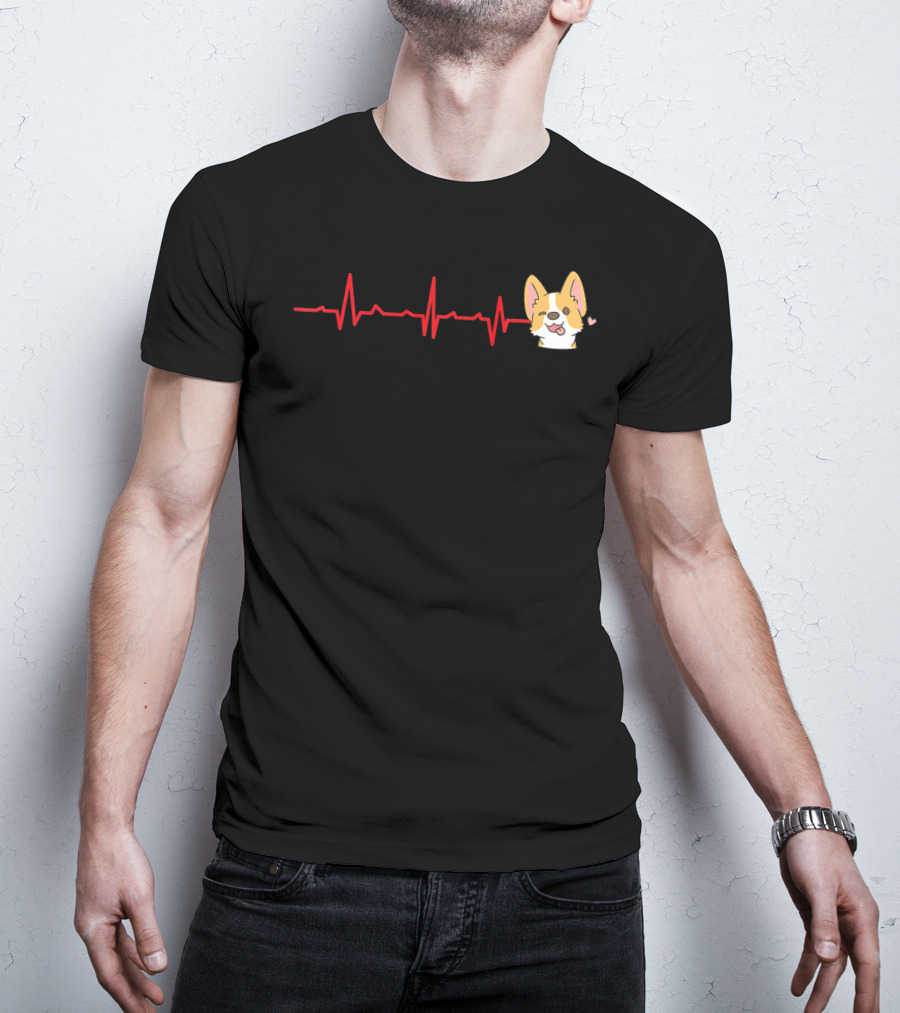 Corgi Heartbeat Valentine Day T-Shirt