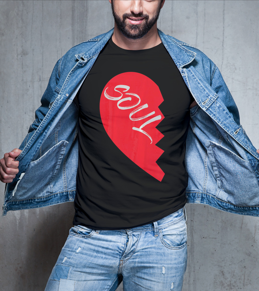 Couple Half Heart Soulmate Valentines Soul T-Shirt