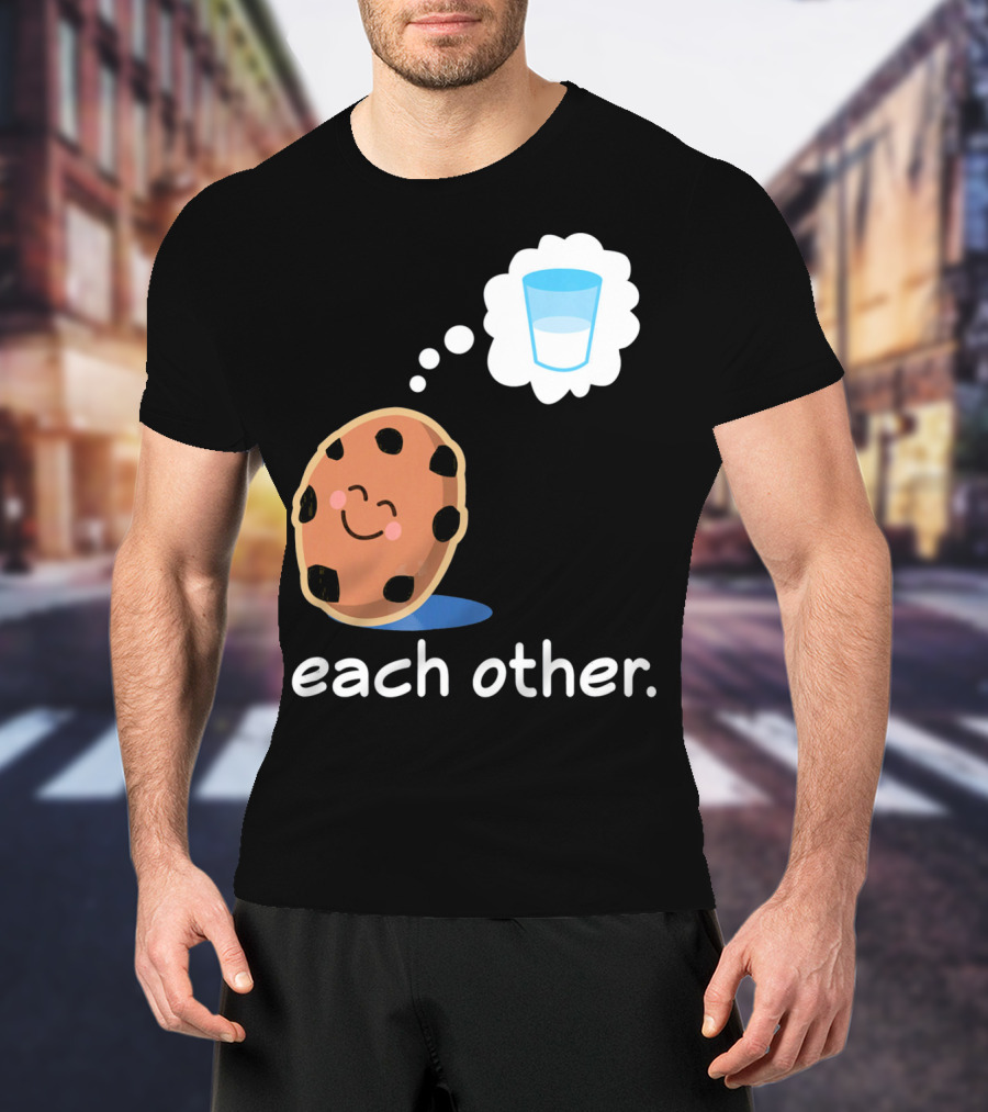 Couples Matching Cookie And Milk Each Other Valenti T-Shirt