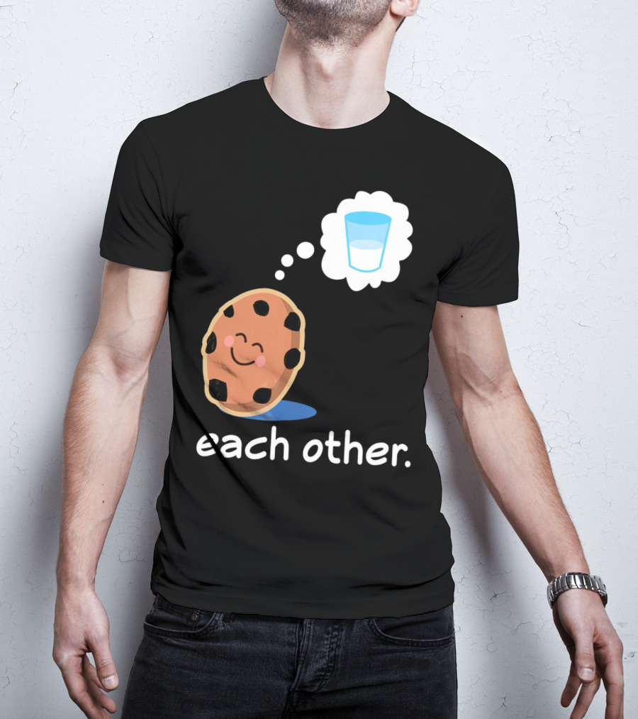 Couples Matching Cookie And Milk Each Other Valenti T-Shirt