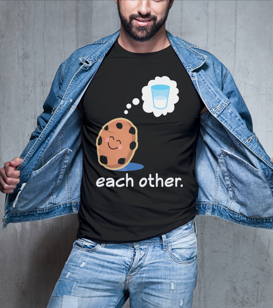 Couples Matching Cookie And Milk Each Other Valenti T-Shirt