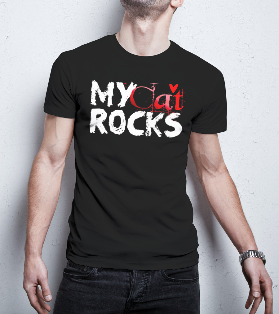 My Cat Rocks Valentine Love T-Shirt