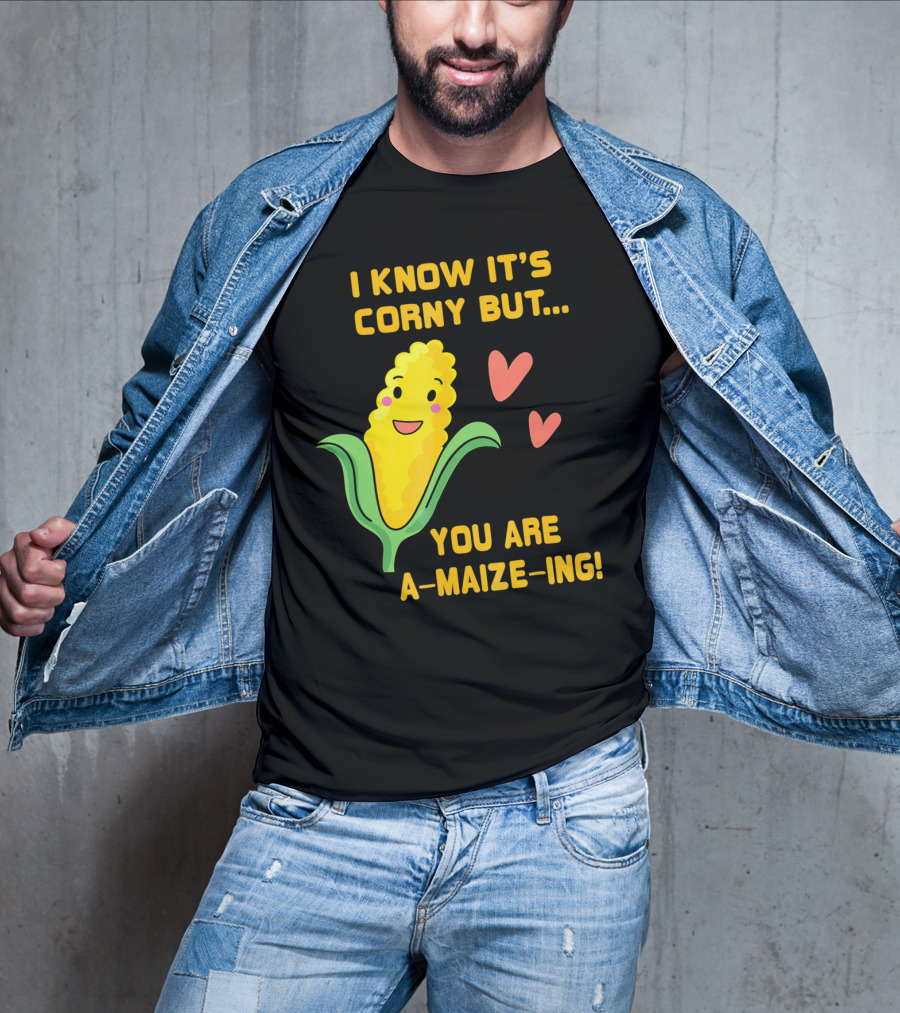 Corny Valentine's Day Funny You Are A-Maize-Ing Hearts T-Shirt