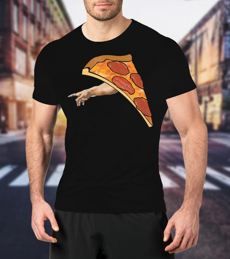 Couples Valentines Creation Of Adam Pineapple Pizza T-Shirt