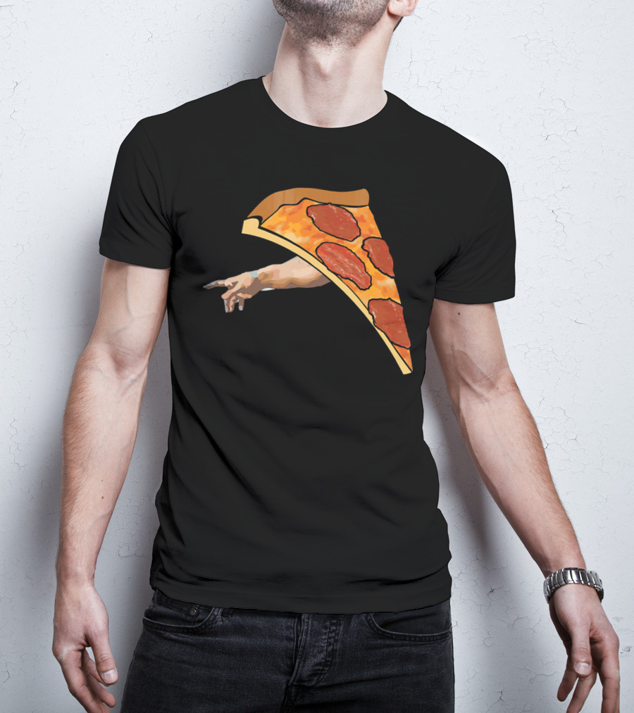 Couples Valentines Creation Of Adam Pineapple Pizza T-Shirt