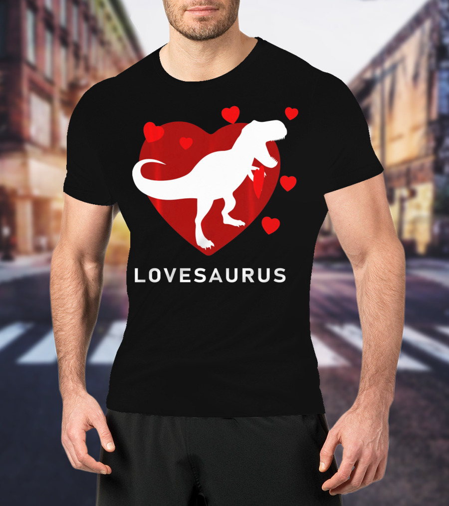Dinosaur TRex Lovesaurus Kids T-Shirt