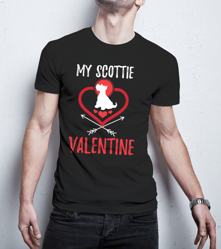 My Scottie Valentine Heart Arrows T-Shirt
