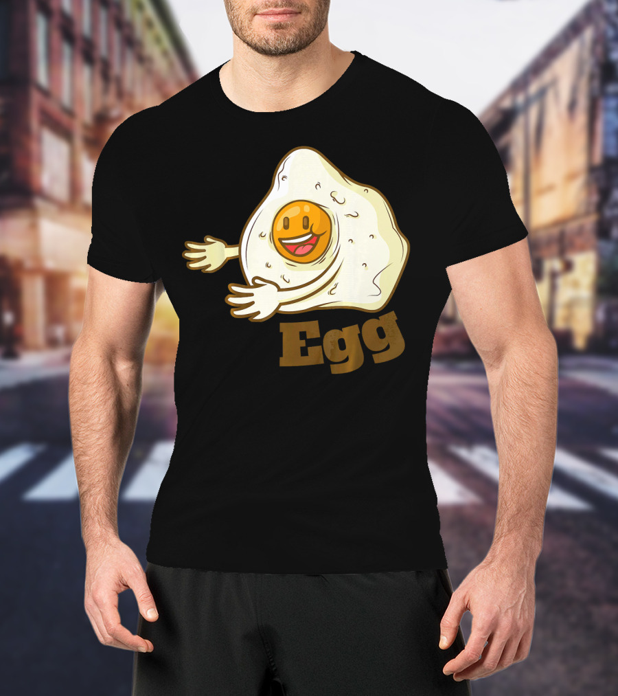Funny Bacon And Egg Duo Valentines Hugging Egg T-Shirt