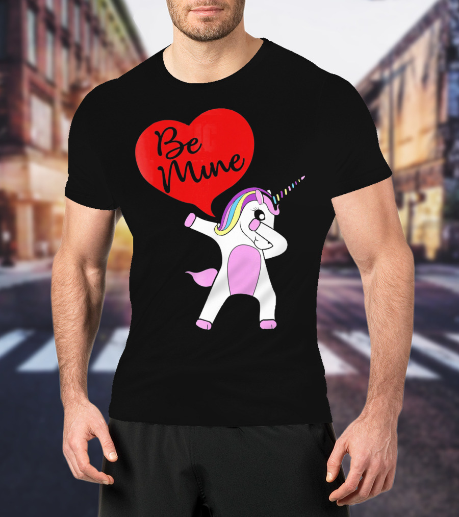 FUNNY DABBING PONY Be Mine Valentines T-Shirt