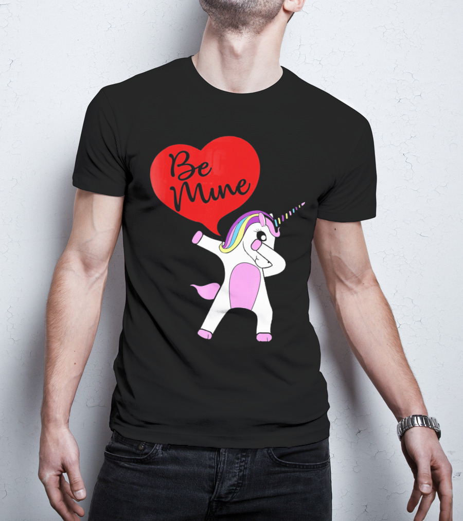 FUNNY DABBING PONY Be Mine Valentines T-Shirt