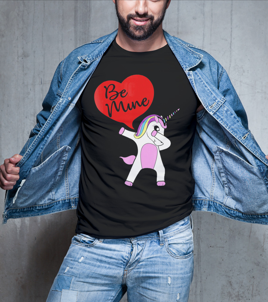 FUNNY DABBING PONY Be Mine Valentines T-Shirt